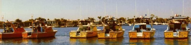 Crystaliner boats in a harbor